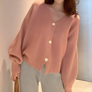 lantern sleeve cardigan