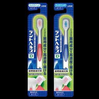 LION - Dent Health Gentle Care Toothbrush - 2 Types