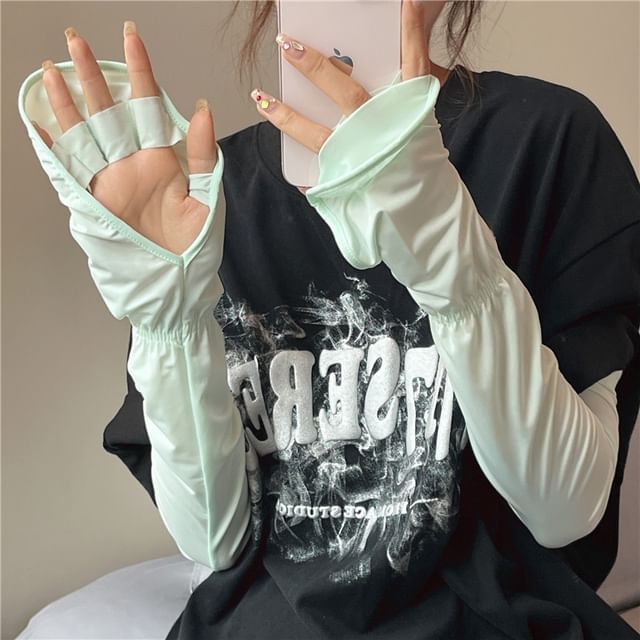 Porstina-Plain Sun Protection Arm Sleeves