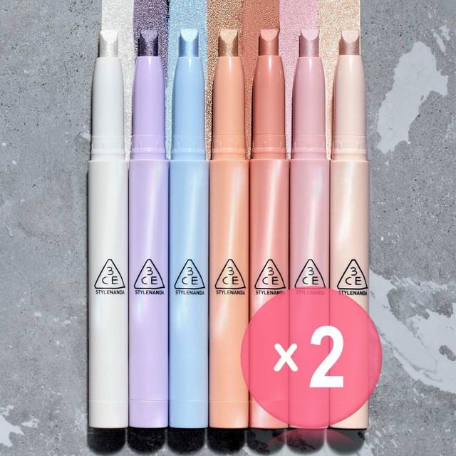 3CE-Eye Switch Stick - 6 Colors 2pcs Bundle Set