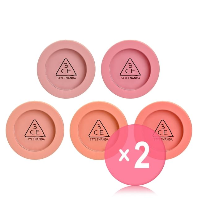 3CE-Face Blush Mood For Blossom Edition - 5 Colors 2pcs Bundle Set