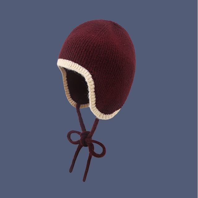 4-4 STUDIO-Contrast Trim Earflap Hat