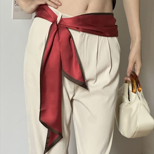 4-4 STUDIO-Contrast Trim Scarf