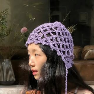 4-4 STUDIO-Crochet Knit Hat