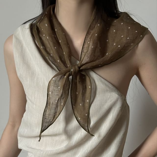 4-4 STUDIO-Dotted Triangle Scarf