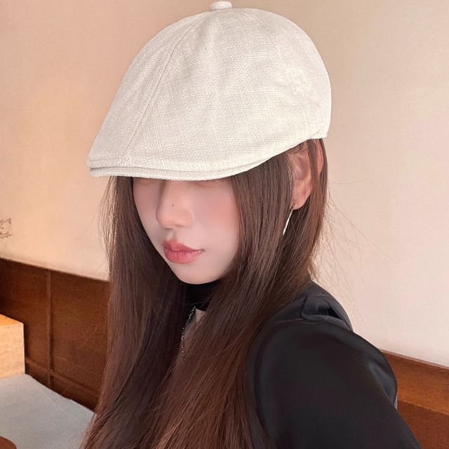 4-4 STUDIO-Plaid Newsboy Cap
