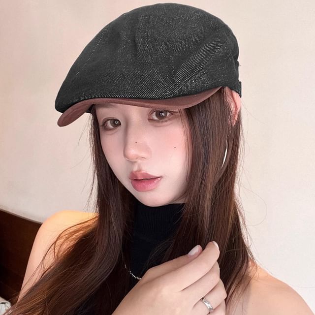 4-4 STUDIO-Plain Newsboy Cap