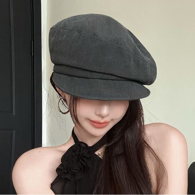 4-4 STUDIO-Plain Newsboy Cap