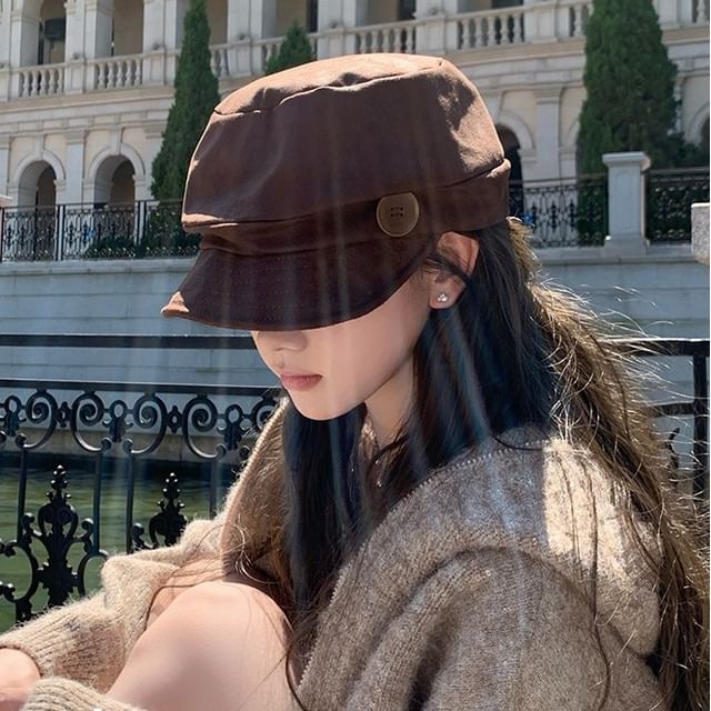 4-4 STUDIO-Plain Newsboy Cap