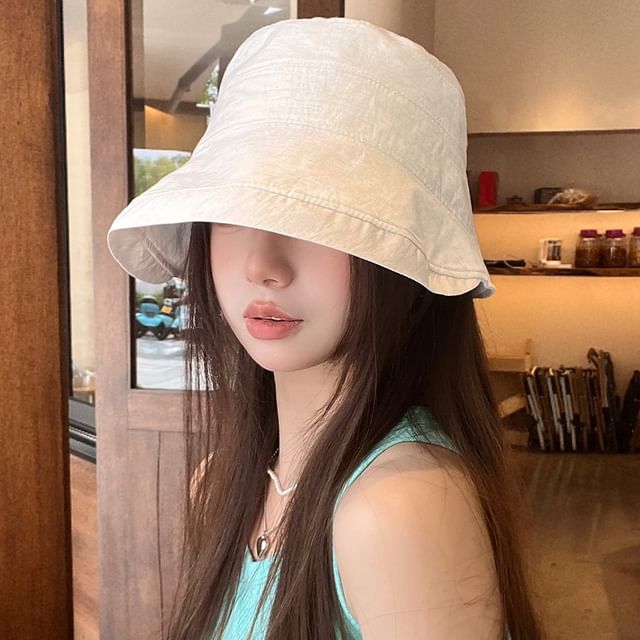 4-4 STUDIO-Plain Panel Bucket Hat