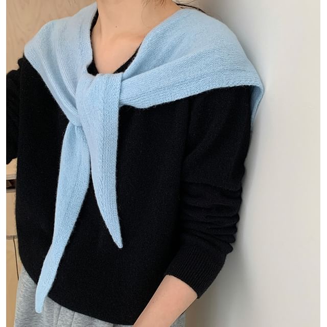 4-4 STUDIO-Plain Triangle Shawl