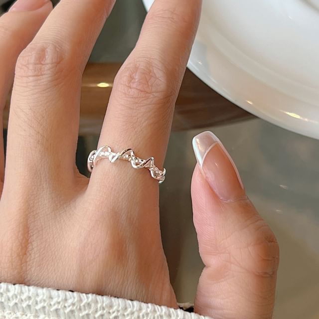 Bolgivy-Silver Tone Open Ring