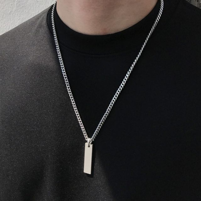 MRCYC-Rectangular Pendant Necklace