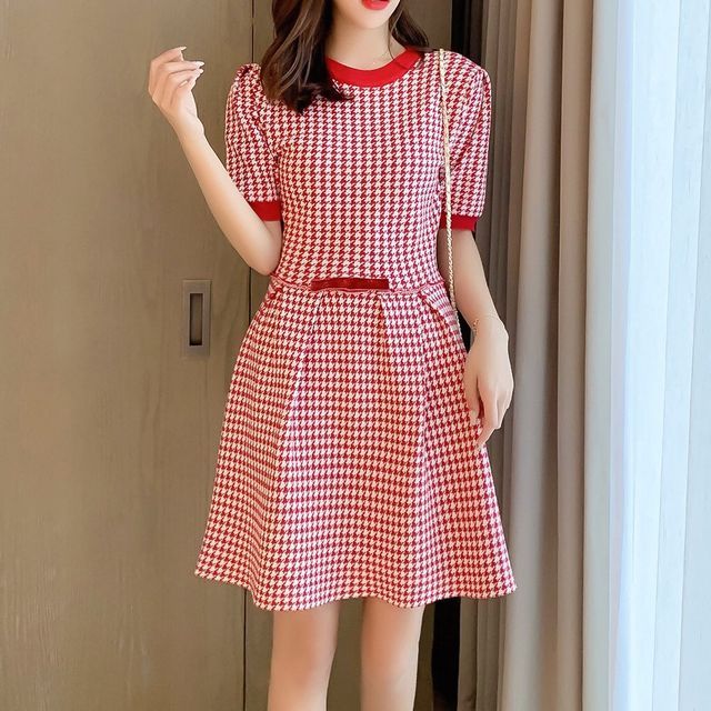 blue dress for baby girl A Line Turtleneck Dress VIVIAN main image 0