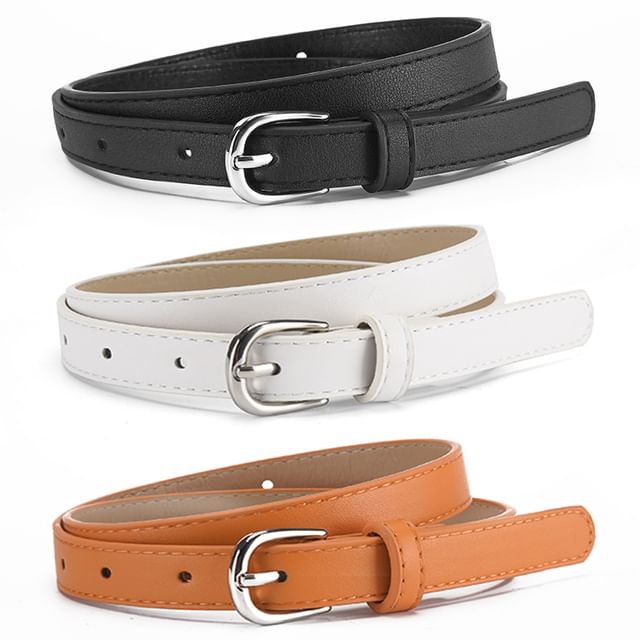Free with any purchase Faux leather belt harmtty Leather Belt Men Vintage Cool Faux Leather Buckle  main image 2