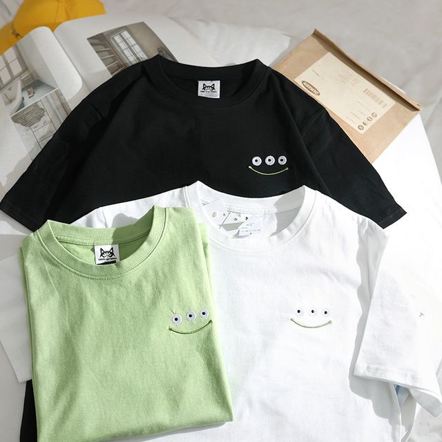 OSIGRANDI - Short-Sleeve Embroidered T-Shirt | YesStyle