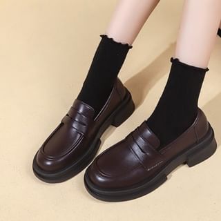 FRAISO-Mocassins à plateforme simili cuir