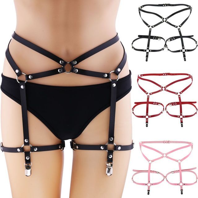 black leather garter belt Agent Provocateur main image 0