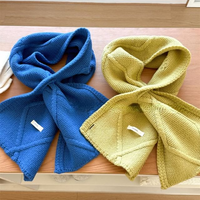 Combon-Plain Knit Scarf