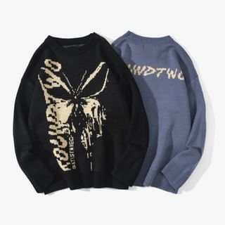 Jeshili Butterfly Print Sweater