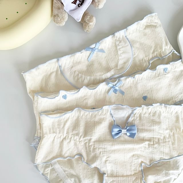Gecko-Frill Trim Panty Set