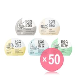 too cool for school - Egg Cream Mask - 5 Types (x50) (Bulk Box)