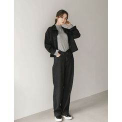 PPGIRL - High-Waist Straight-Cut Jeans PPGIRL - High-Waist Straight-Cut Jeans