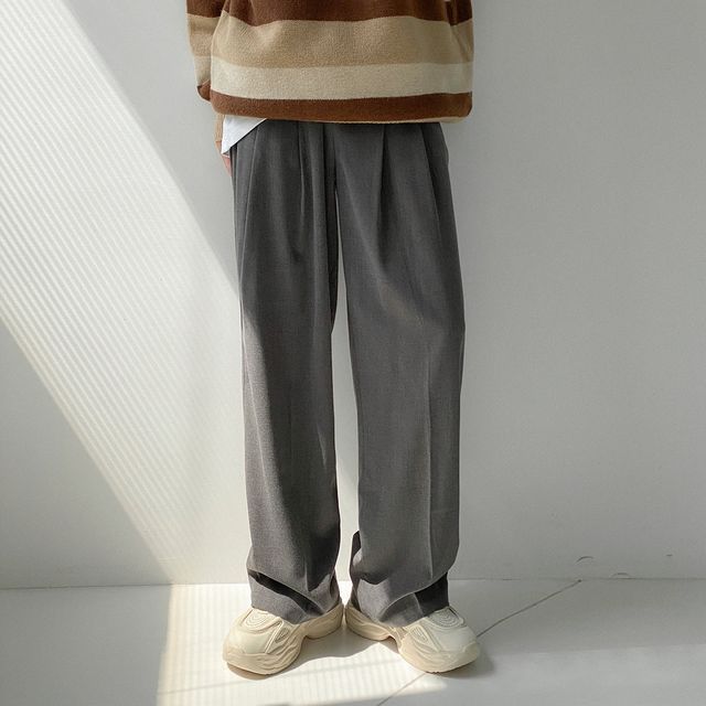 DAZO Studios-High-Waist Loose Fit Plain Pants