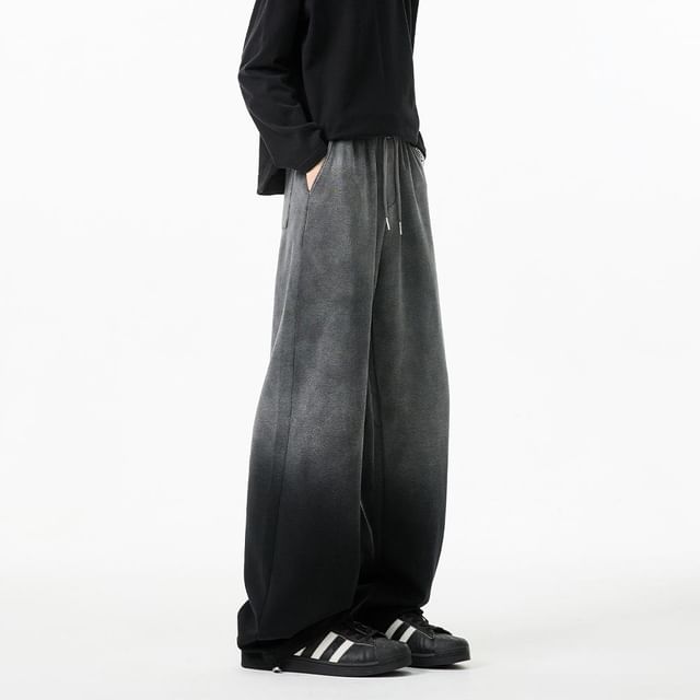 VEAZ-Mid Rise Washed Wide Leg Pants