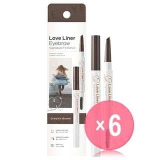 MSH - Love Liner Eyebrow Signature Fit Pencil Grayish Brown (x6) (Bulk Box)