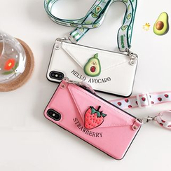 CeLLEAGUE - Fruit Print Card Holder Mobile Case - iPhone XS Max / XS / XR / X / 8 / 8 Plus / 7 / 7 Plus / 6 / 6ss / 6 Plus / 6s Plus CeLLEAGUE - Fruit Print Card Holder Mobile Case - iPhone XS Max / XS / XR / X / 8 / 8 Plus / 7 / 7 Plus / 6 / 6ss / 6 Plus / 6s Plus