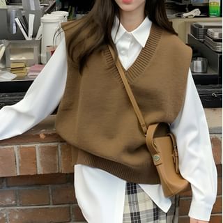 試着のみMOONTREEPLANET Short Knit Vest 71PoaEx531L._AC_SX425_.jpg