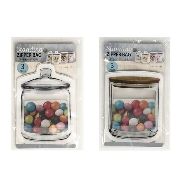 DAISO Chocolate Standing Zipper Bag YesStyle