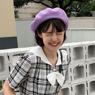 Anavanda-Plain Beret Hat