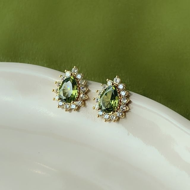 Phoenoa-925 Sterling Silver Rhinestone Stud Earring