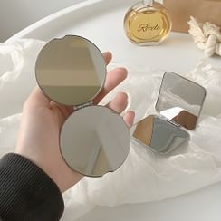 Portable Mini Makeup Mirror With Storage Box - Handheld, Foldable