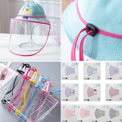 Allium - Set: Baby Adjustable-Strap Face Shield + Printed Cotton Mask (Hat Not Included) Allium - Set: Baby Adjustable-Strap Face Shield + Printed Cotton Mask (Hat Not Included)