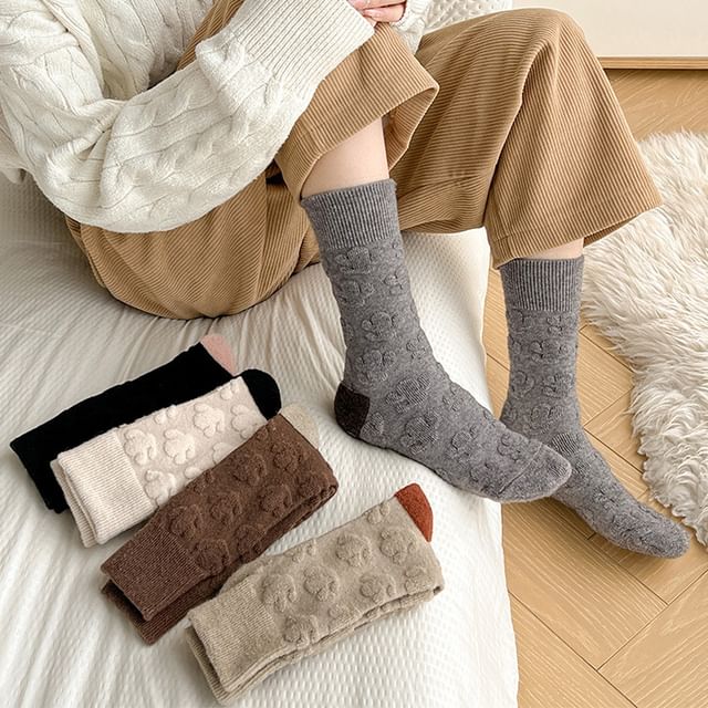 MOGLA-Two Tone Jacquard Socks