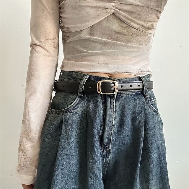 Lunashore-Genuine-Leather Slim Belt