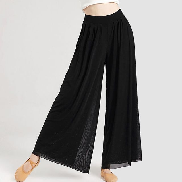 Cossita-High Rise Plain Wide Leg Pants