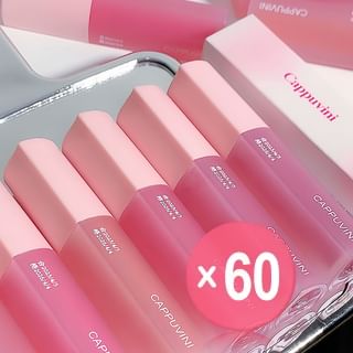 Cappuvini - Love Heart Mirror Lip Gloss - 6 Colors (x60) (Bulk Box)