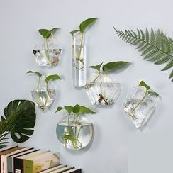 Kimkom - Wall Hanging Glass Vase (various designs) Kimkom - Wall Hanging Glass Vase (various designs)
