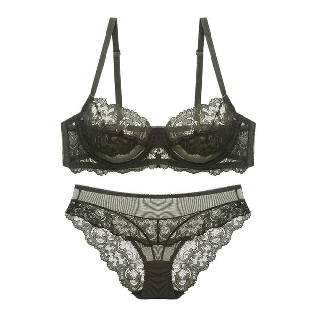 Ohnana - Set: Strappy Lace Bra + Panties