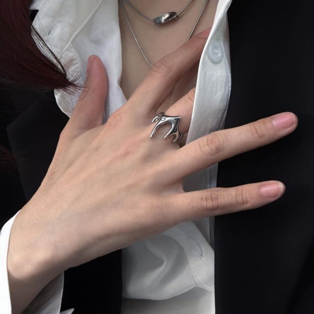 Kopesh-Stainless Steel Rhinestone Ring