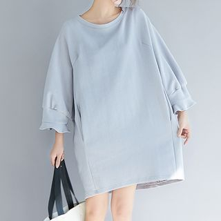 puff sleeve sweatshirt dress
