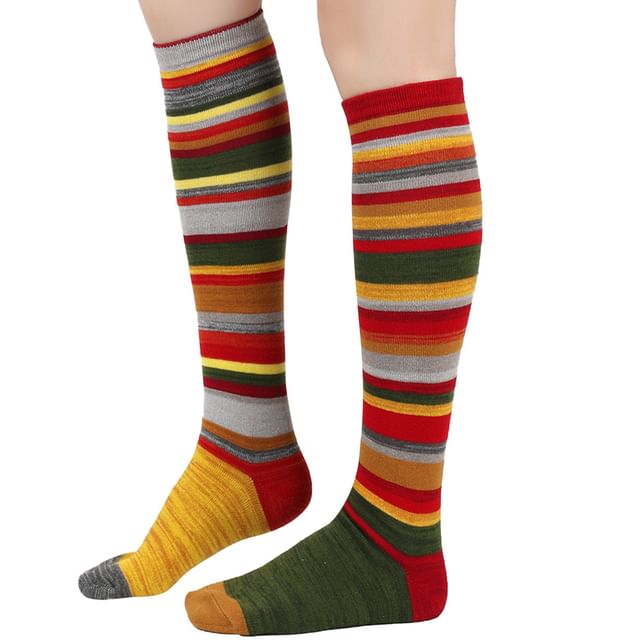 Kinoxslone-Striped Knee High Socks