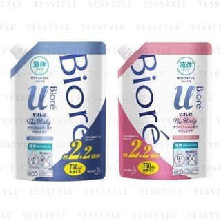 Kao - Biore U The Body Liquid Body Wash Refill 750ml - 2 Types