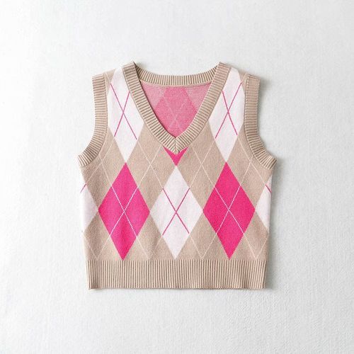 HITANO Argyle Sweater Vest YesStyle