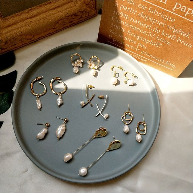 Forainer-Freshwater Pearl Alloy Earring various designs