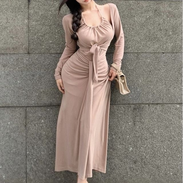american flag bodycon dress Women Summer Spliced Lace Waist Tie Elegant Bodycon Dress main image 0